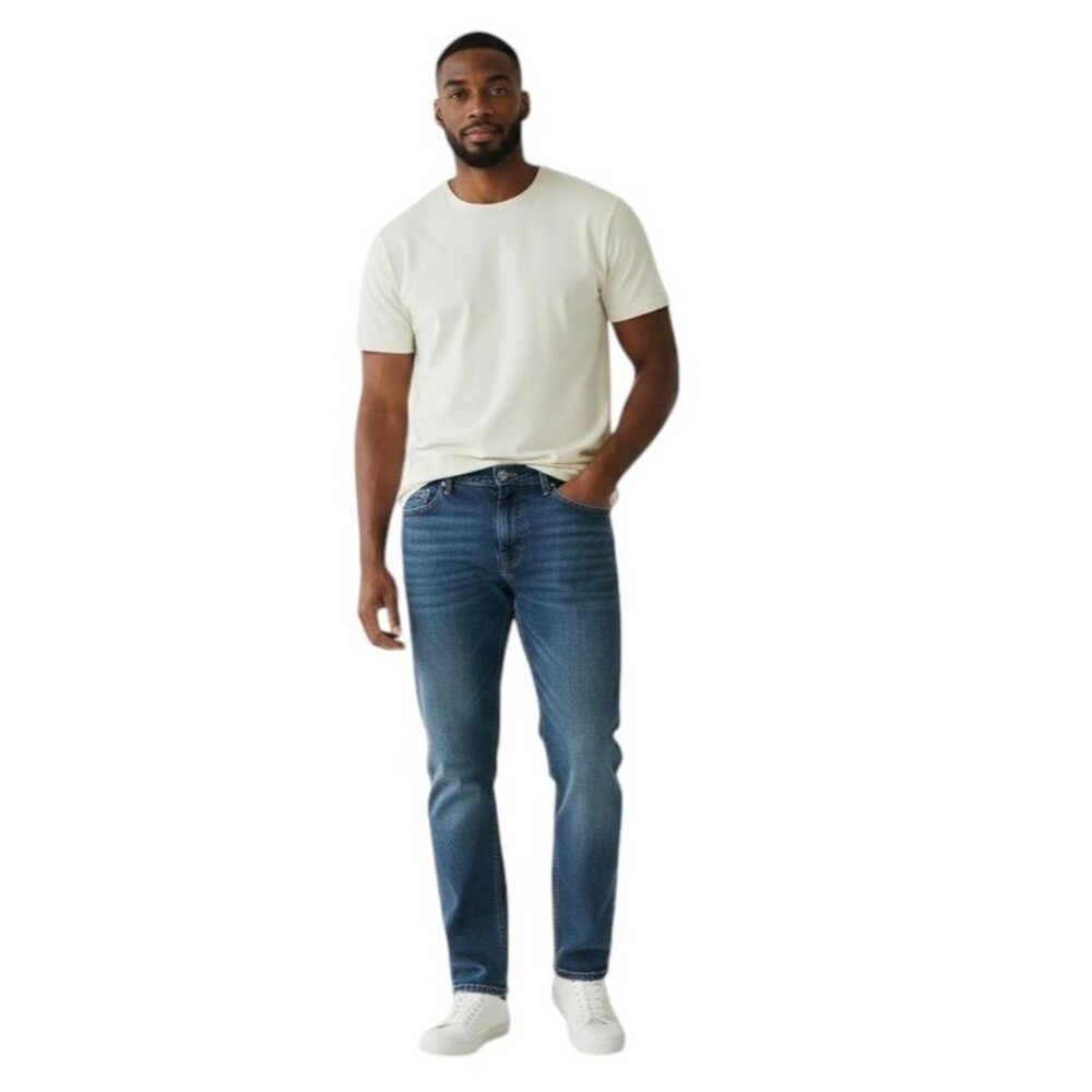 Buffalo David Bitton Jackson Jeans Men's 36x29 Straight Stretch Blue Denim